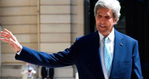 Former US secretary of state John Kerry has been appointed as a special envoy on climate change. Photograph:  Bertrand Guay/AFP via Getty Images