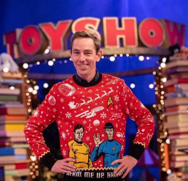 The final frontier: Ryan Tubridy in this year’s Late Late Toy Show jumper. Photograph: Andres Poveda
