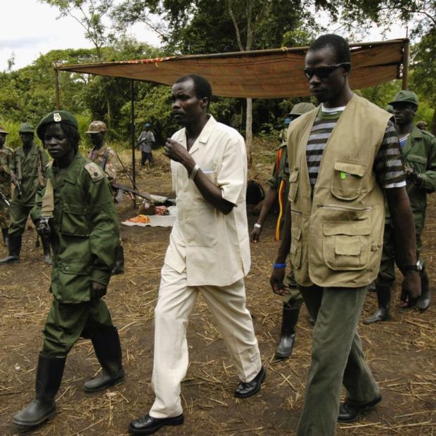Joseph Kony arrives to take part in peace talks in 2006 in Southern Sudan. Photograph: Adam Pletts/Getty