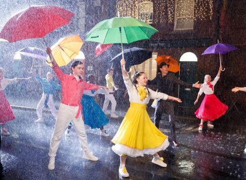 Late Late Toy Show 2020: Ryan Tubridy rehearses Singin' in the Rain as part of The Late Late Toy Show 2020 with Children from Spotlight Stage School and the Miss Ali Stage School. Photograph: Andres Poveda

