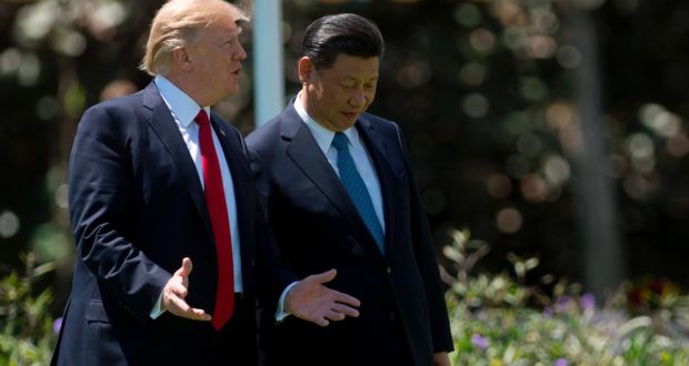 US president Donald Trump and Chinese president Xi Jinping at Mar-a-Lago in Florida in 2017.  Photograph: Jim Watson/AFP/Getty Images