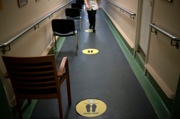 Due to Covid-19 restrictions, the halls of the National Maternity Hospital are much emptier than they normally would be. Photograph: Chris Maddaloni/The Irish Times