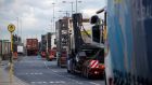 A key issue for Ireland is the threat to trade through the landbridge to and from continental Europe via the UK, through which 150,000 Irish trucks move every year. Photograph:  Colin Keegan, Collins Dublin