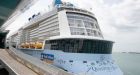 The Quantum of the Seas cruise ship is docked at the Marina Bay Cruise Centre on Wednesday. Photograph: AP