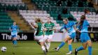 Peamount’s Stephanie Roche scores her second goal during the FAI Women’s senior cup final at Tallaght Stadium. Photograph: Tommy Dickson/Inpho