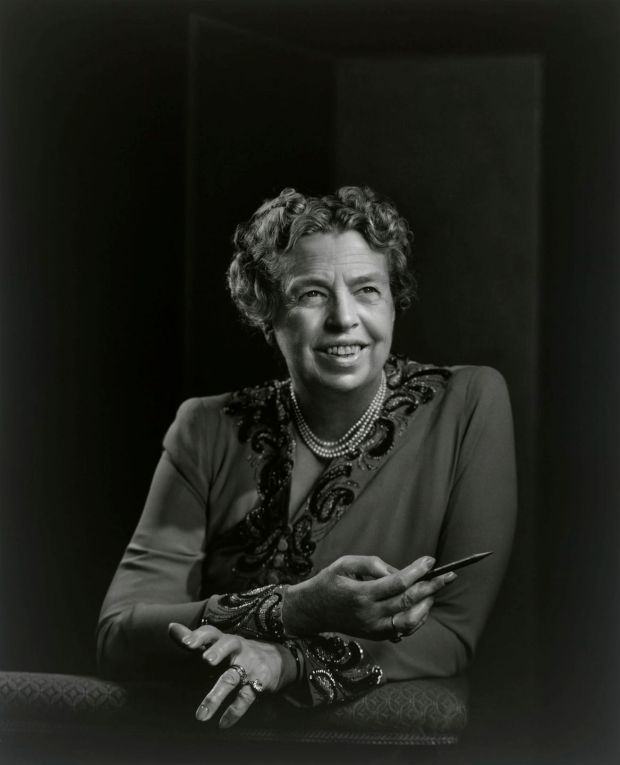 Online features December 2020. Smithsonian Institution virtual exhibition Every Eye Is Upon Me: First Ladies of the United States. Eleanor RooseveltArtist: Yousuf KarshGelatin silver print1944National Portrait Gallery, Smithsonian Institution; gift of Estrellita Karsh in memory ofYousuf Karsh? Estate of Yousuf KarshDO NOT CROP OR OTHERWISE ALTERPress image from Brendan Kelly, Public AffairsSmithsonian, National Portrait Gallery, kellyb@si.edu | o: 202.633.8299 | m: 202.431.7435 Downloaded from https://www.dropbox.com/sh/ltsb4kllvxyfjtr/AAA3ESH8koZfVrOHakQiKvpLa?dl=0