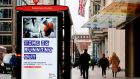 A UK government advertisement tells businesses what they already know: that ‘time is running out’ to prepare for Brexit. Photograph: Tolga Akmen/AFP
