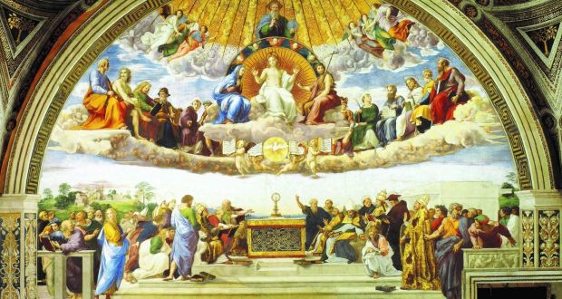 Raphael: a detail from The Disputation of the Holy Sacrament, at the Apostolic Palace