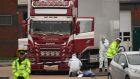 Police and forensic officers at the Waterglade Industrial Park in Grays, Essex, after 39 bodies of Vietnamese migrants were found inside the lorry on the industrial estate.  Photograph:  Stefan Rousseau/PA Wire