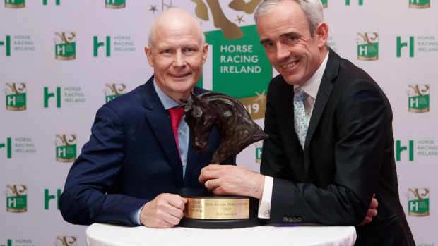 With their Irish Racing Hero awards in 2019, the late Pat Smullen and Ruby Walsh. File photograph: Inpho