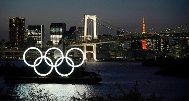 The Olympic rings monument at Odaiba Marine Park in Tokyo in March 2020, the month in which organisers agreed to postpone the games until 2021. Photograph: Franck Robichon/EPA