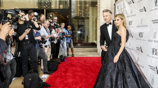Alec and Hilaria Baldwin at the American Ballet Theatre spring gala in May 2019. Photograph: Krista Schlueter/The New York Times