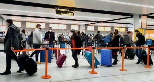 The ban on travel from Britain and South Africa is set to be extended by 48 hours, it is understood. Photograph: PA