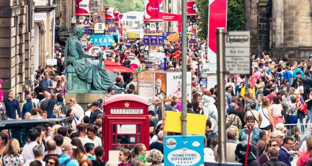 Crowds at the Edinburgh International Festival in 2015. Photograph: Getty Images