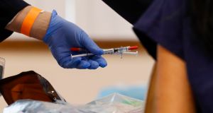 The Pfizer/BioNTech Covid-19 vaccine, received conditional marketing authorization by the EMA in December and is now being rolled out nationwide. Photograph: Getty images