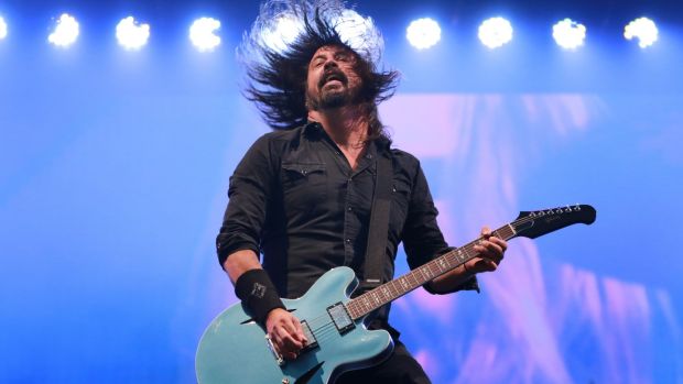 Dave Grohl on stage with Foo Fighters at the RDS, Dublin on August 21st, 2019. Photograph: Nick Bradshaw/The Irish Times