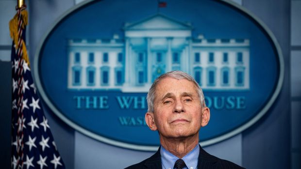 Dr Anthony Fauci: ‘I felt it would be better for the country and better for the cause for me to stay, as opposed to walk away’. File photograph: Al Drago/EPA/pool