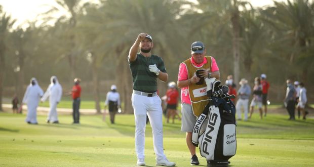 Tyrrell Hatton during the final round of the Abu Dhabi HSBC Championship. Photograph: Getty Images
