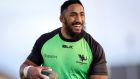 Bundee Aki: Ireland squad members Aki, Dave Heffernan and Ultan Dillane are all unavailable for Connacht’s Pro14 fixture against Benetton in Treviso on Friday. Photograph: Billy Stickland/Inpho