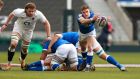 Stephen Varney of Italy passes the ball during the Guinness Six Nations match between England and Italy at Twickenham on February 13th. Photograph: David Rogers/Getty Images