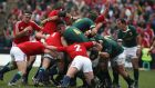   The Lions pack causes problems for South Africa during the Third Test match   on July 4th, 2009 in Johannesburg, South Africa. Photograph: David Rogers/Getty Images