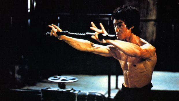 Bruce Lee trains in a scene from Enter The Dragon in 1973. Photograph: Warner Brothers/Getty Images