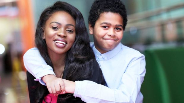Deborah Somorin with her son, Liam, who she had when she was 15 years old