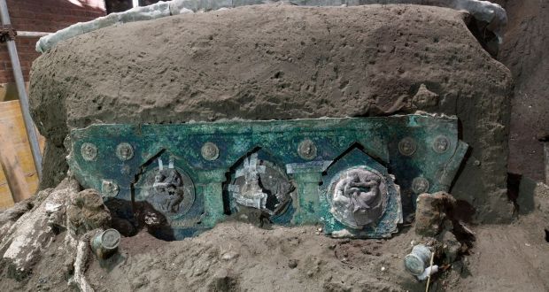 Ancient Roman carriage in near-perfect condition found near Pompeii