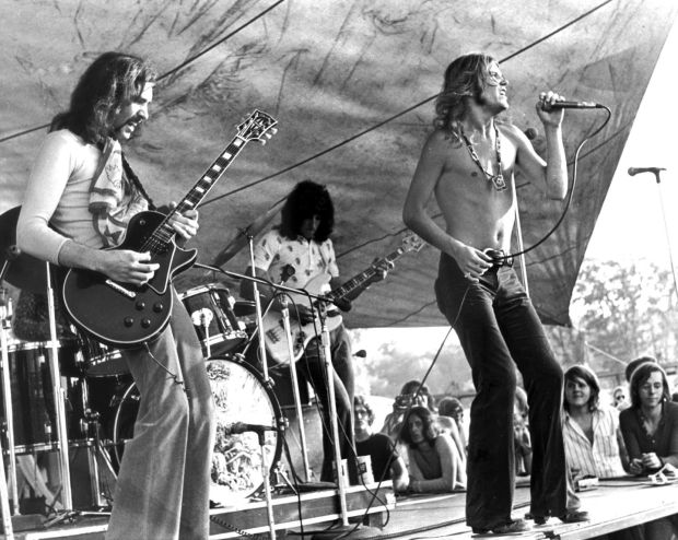 Scott Richard Case performs at Diana Oughton Memorial Park in in Ann Arbor, Michigan in 1971. Photograph: Leni Sinclair/Getty Images)
