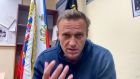 Jailed Russian opposition leader Alexei Navalny. Photograph: Handout/Navalny team Youtube page/AFP via Getty Images