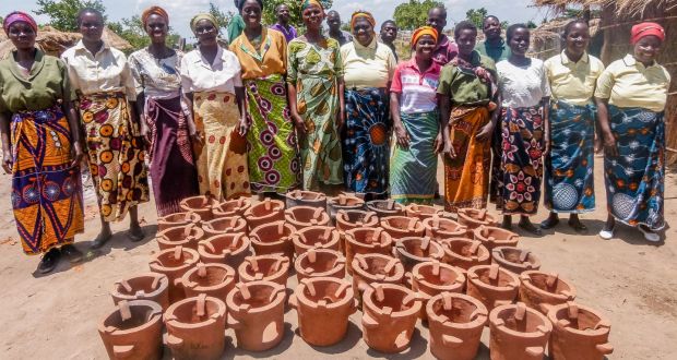 Clay stoves, manufactured mainly by women, are now deployed in half of all rural homes in Malawi. File photograph: Concern 