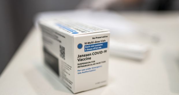 The Johnson & Johnson Janssen Covid-19 vaccine. Photograph: David Ryder/Bloomberg