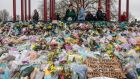 Floral tributes to Sarah Everard on Clapham Common bandstand. The  33 year old’s kidnapping and death has prompted a wave of concern for women’s safety. Photograph: Dan Kitwood