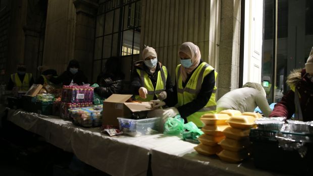 The Friday night soup kitchen at the GPO. Photograph: Nick Bradshaw