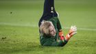 Liverpool goalkeeper Caoimhin Kelleher will miss Ireland’s trip to Serbia. File photograph: Inpho