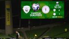 The Aviva Stadium scoreboard reads Ireland 0 Luxembourg 1. Photograph: Charles McQuillan/Getty