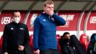  Stephen Kenny:  things should  improve defensively ahead of the campaign’s resumption but it is no clearer now than it was before the recent  window of games where the goals are going to come from.   Photograph:  Trenka Attila/PA 