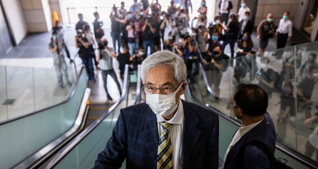 Former lawmaker and barrister Martin Lee is among the seven convicted on charges of organising and participating in an unlawful assembly during massive anti-government protests in 2019. Photograph: Isaac Lawrence/AFP via Getty
