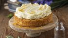 Vanilla and orange blossom cake with buttercream icing.  Photograph: Harry Weir Photography