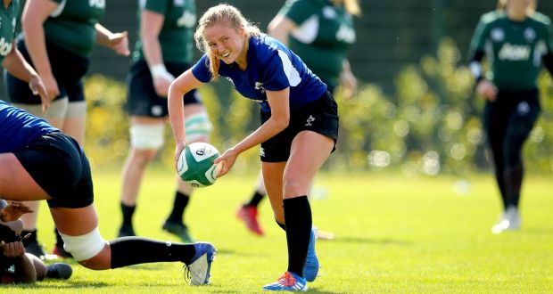 Kathryn Dane in action during the Ireland women’s training session at the   IRFU High Performance Centre in Abbotstown on Tuesday. Photograph: Ryan Byrne/Inpho