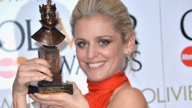 Denise Gough won the best actress award for People, Places and Things at the Olivier Awards at the Royal Opera House in London in 2016. Photograph: Anthony Harvey/Getty Images