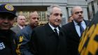 Bernie Madoff walks out of court after a bail hearing in Manhattan in January, 2009. Photograph: Hiroko Masuike/Getty 