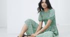 Green dress by Ghost €109 at Marks+Spencer