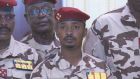 This video grab obtained by AFPTV from Tele Tchad shows Mahamat Idriss (37) the son of slain Chadian president Idriss Déby. Photograph: AFPTV from Tele Tchad via Getty