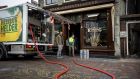 A  fresh load of beer is delivered to  De Koning cafe in Alkmaar amid moves to relax coronavirus restrictions from April 28th. Photograph: Koen van Weel