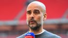 Pep Guardiola: After eight consecutive knockout exits as a manager, the Manchester City boss appears to have struck upon a reliable method in the Champions League. Photograph: Andy Rain/EPA