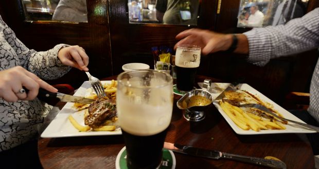 Visitors to Doheny and Nesbitt pub on Baggott Street Lower in Dublin in October 2020. Photograph: Alan Betson/The Irish Times