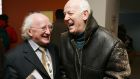Michael D Higgins and actor Tom Hickey at Liberty Hall, Dublin, November 2005. File photograph: Frank Miller