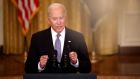 US president Joe Biden: “It’s the right thing to do, it’s the smart thing to do,” he said of the vaccine exports. Photograph:  Anna Moneymaker/Getty Images