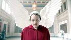 One of the books  identified as problematic by a caller to Liveline this week  is Margaret Atwood’s The Handmaid’s Tale, the TV series of which stars  Elisabeth Moss. Photograph: Sophie Giraud/Hulu